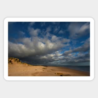 Druridge Bay under Threatening Clouds Sticker